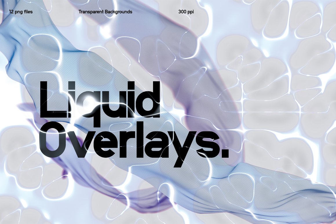 KESSENS 新潮创意酸性液体气泡透明效果海报封面设计PNG覆盖层 Liquid Overlays 图片素材 第6张