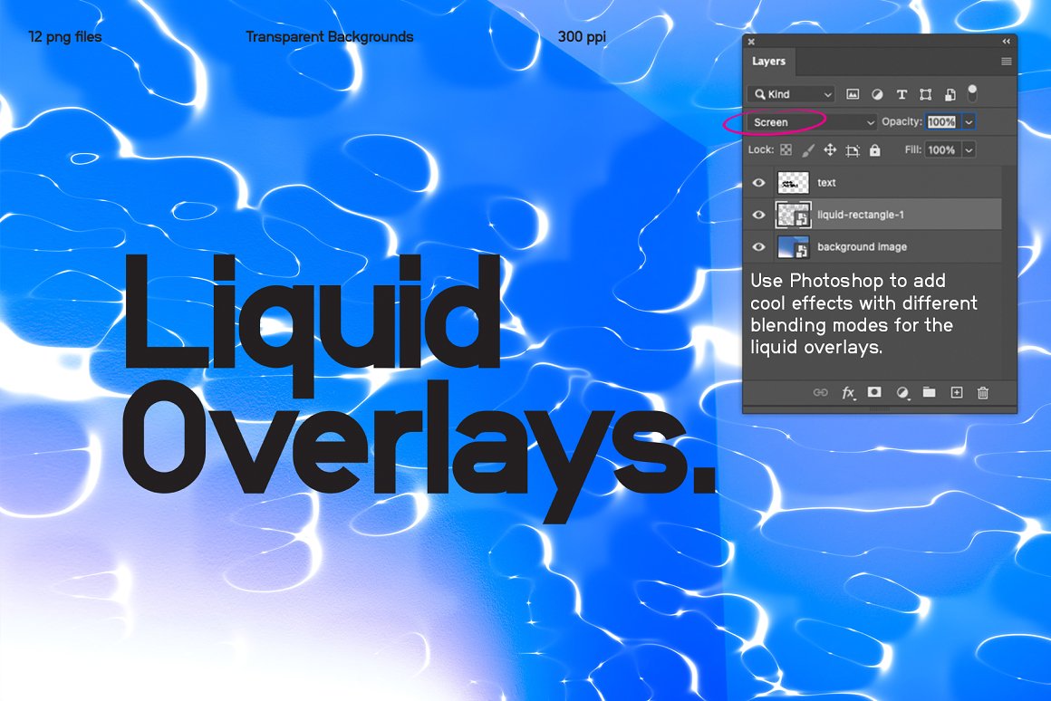 KESSENS 新潮创意酸性液体气泡透明效果海报封面设计PNG覆盖层 Liquid Overlays 图片素材 第7张
