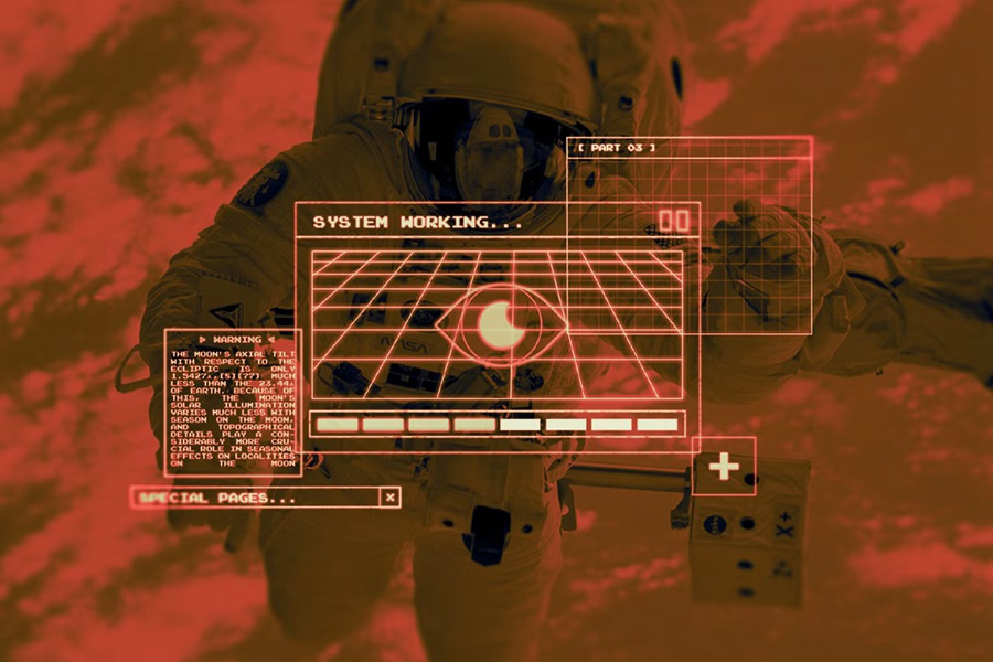 54个未来主义游戏电影数字图形复古潮流赛博宇宙飞船HUD科技元素 Retro Spaceship HUD , 第6张