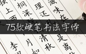 75款经典手写硬笔书法中文字体合集