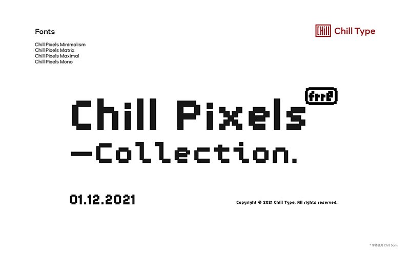 Chill Pixels 像素风英文字体，免费可商用 设计素材 第1张