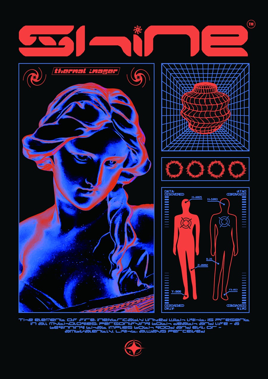 潮流酸性赛博朋克抽象艺术潮牌服装印花海报模板AI矢量设计素材 图片素材 第29张
