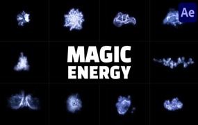 AE模板-逼真的视觉特效爆炸神奇的魔法能量元素发光效果 Magic Energy for After Effects