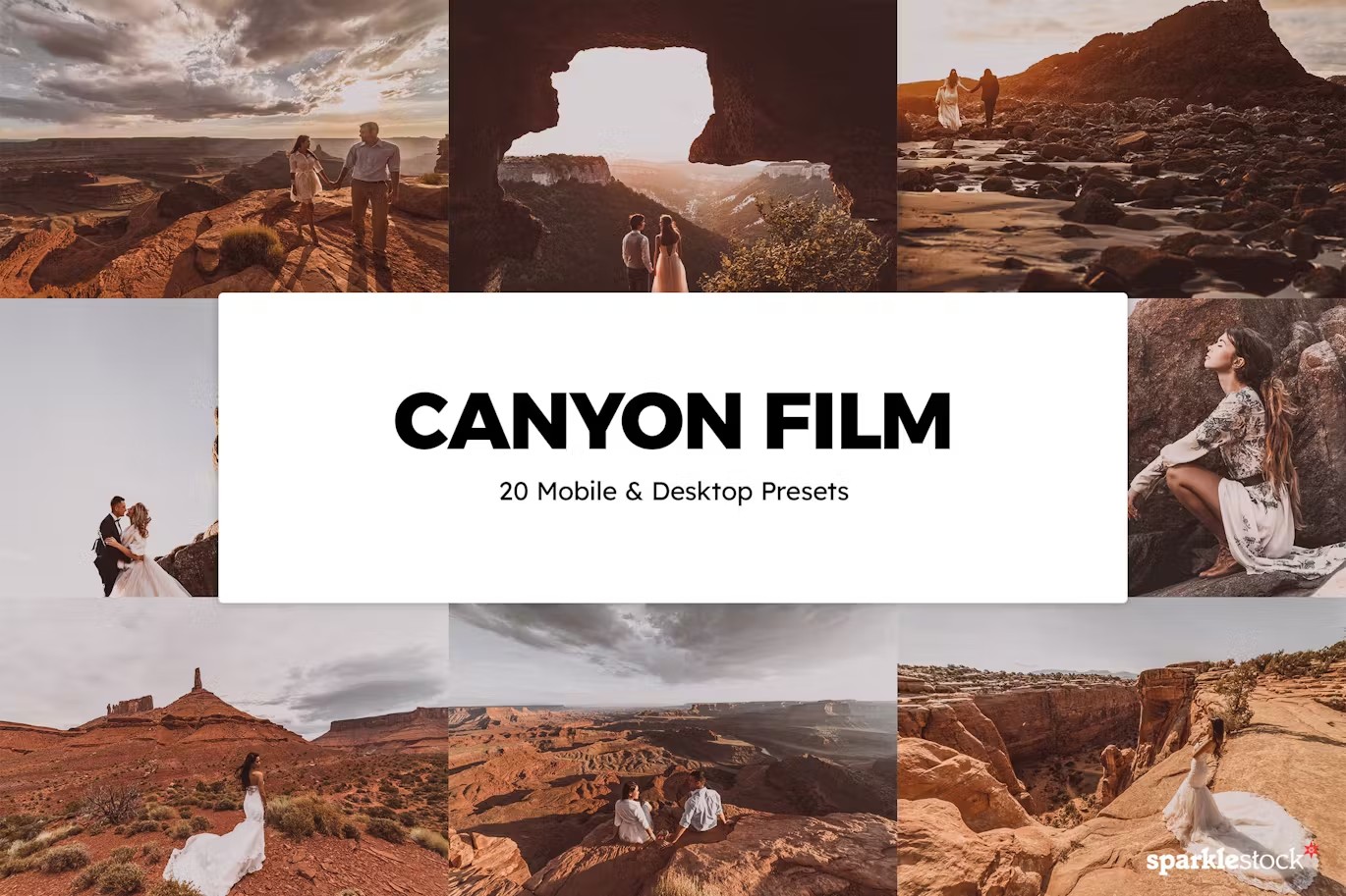 峡谷怀旧温暖红色摄影后期Lightroom预设及电影调色LUT预设 20 Canyon Film Lightroom Presets & LUTs 插件预设 第1张