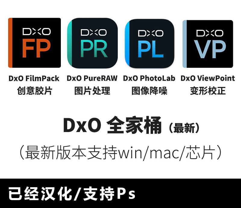 【持续更新】PS/LR插件：2024最新DxO全家桶PS插件降噪调色胶片插件DxO PhotoLab/ViewPoint/PureRAW/FilmPack附独家安装教程 , 第1张