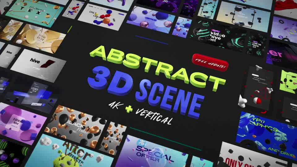 AE模板-70组3D场景创意宣传标题动画视频素材 Abstract 3D Scene 影视音频 第1张