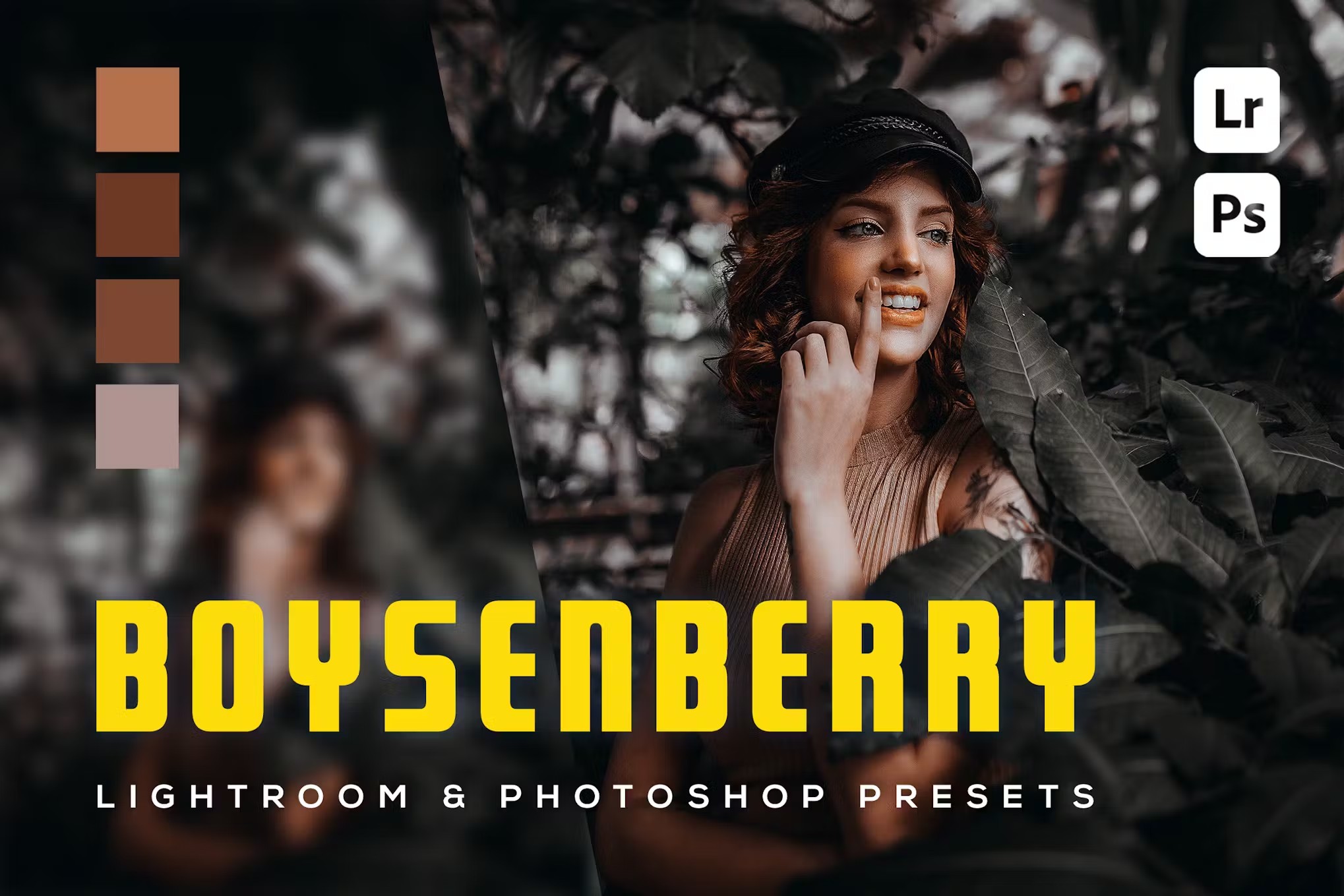 暗红黑色人像街拍摄影后期调色Lightroom预设 6 Boysenberry Lightroom- und Photoshop-Voreinstellungen 插件预设 第1张