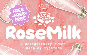 RoseMilk圆润厚重的英文字体，免费可商用