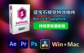 【持续更新】AE/PR/PS/OFX/Vegas/Nuke/AVX/达芬奇插件：蓝宝石视觉特效插件 BorisFX Sapphire 2024.03 Win+Mac版