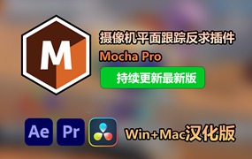 【持续更新】AE/PR/达芬奇插件：摄像机平面跟踪反求摩卡特效插件版+独立版 Mocha Pro 2024 v11.0.0.689 Win/Mac汉化中文版一键安装版