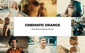 橙色活力电影音乐摄影后期Lightroom预设及电影调色LUT预设 20 Filmmusik orangefarbene Lightroom Presets und LUTs