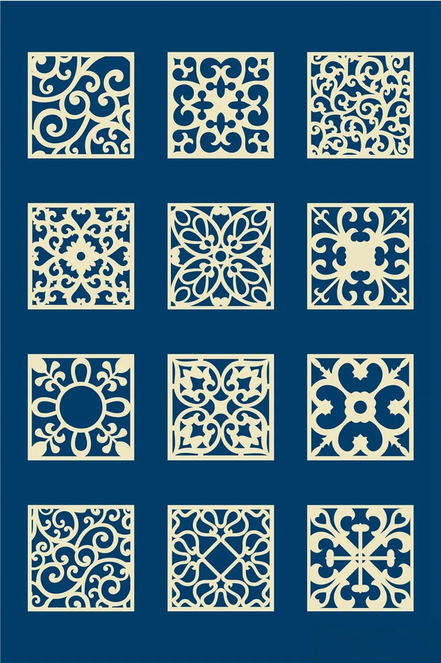 中国风传统古典青花瓷图案花纹图形纹样AI矢量模板花纹设计素材 图片素材 第6张