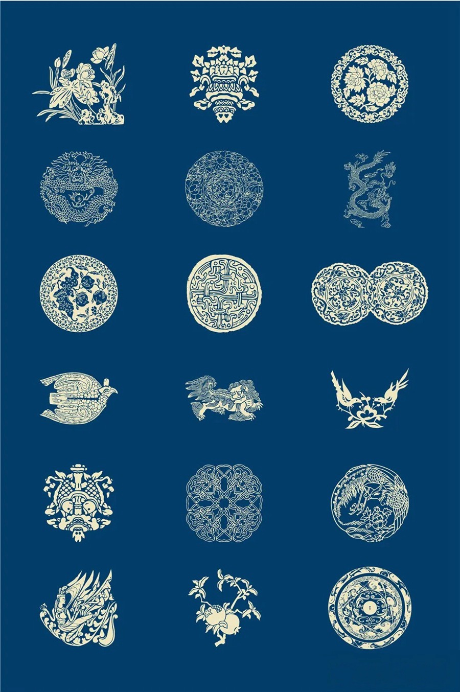 中国风传统古典青花瓷图案花纹图形纹样AI矢量模板花纹设计素材 图片素材 第10张