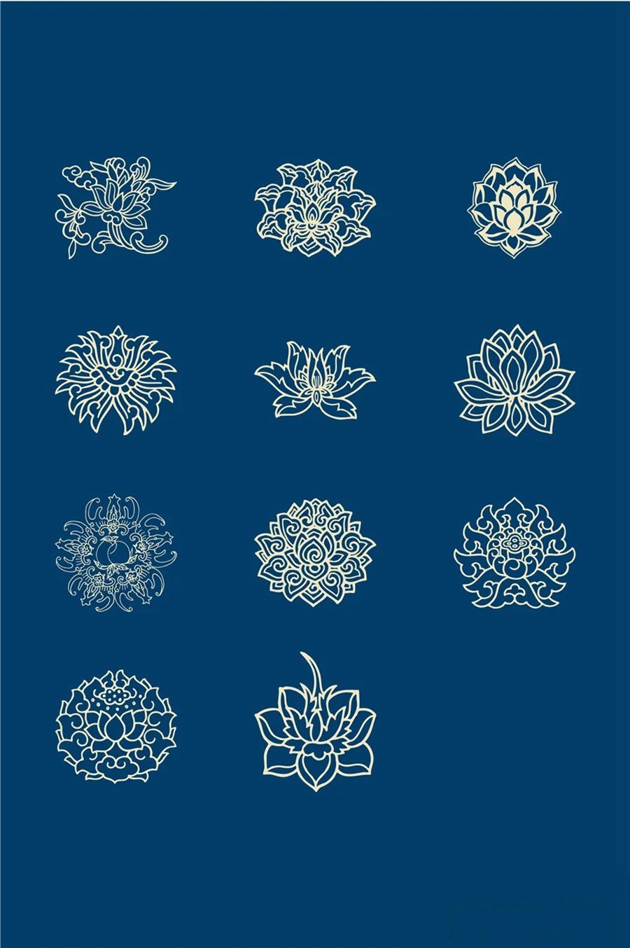 中国风传统古典青花瓷图案花纹图形纹样AI矢量模板花纹设计素材 图片素材 第17张