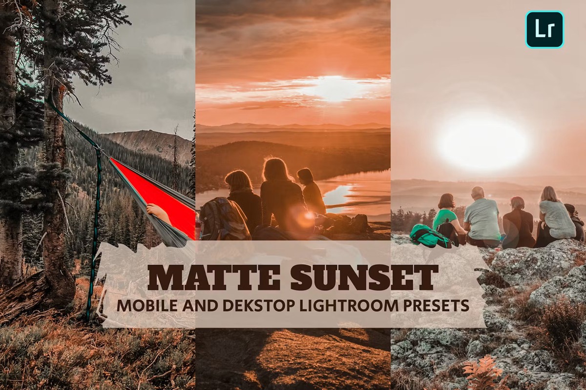 哑光日落人像旅拍摄影后期调色Lightroom预设  Matte Sunset Lightroom Presets für Desktop und Handy 插件预设 第1张
