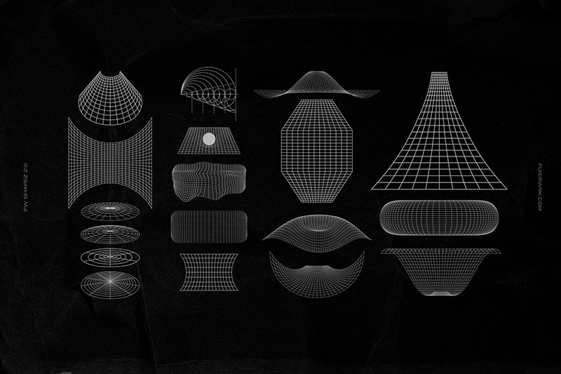 未来几何线条透视图形设计素材包 , 第6张