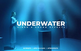 PR预设：38个戏剧性水下场景水中效果声音视频预设包 Underwater Video And Sound Effects