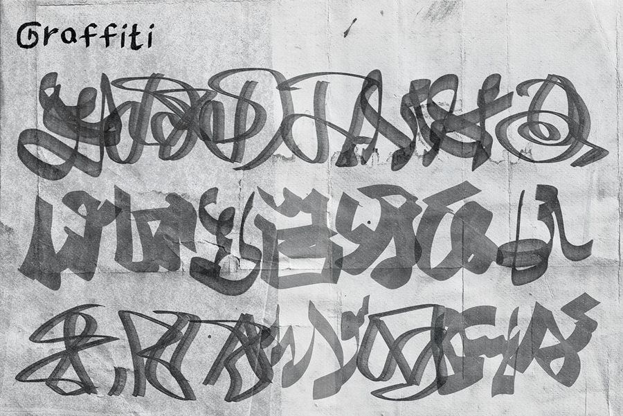 1000个嘻哈前卫摇滚复古Y2K风街头涂鸦手绘线条箭头图形PNG免抠图设计素材 Anti-Drawings Vol.1 , 第4张