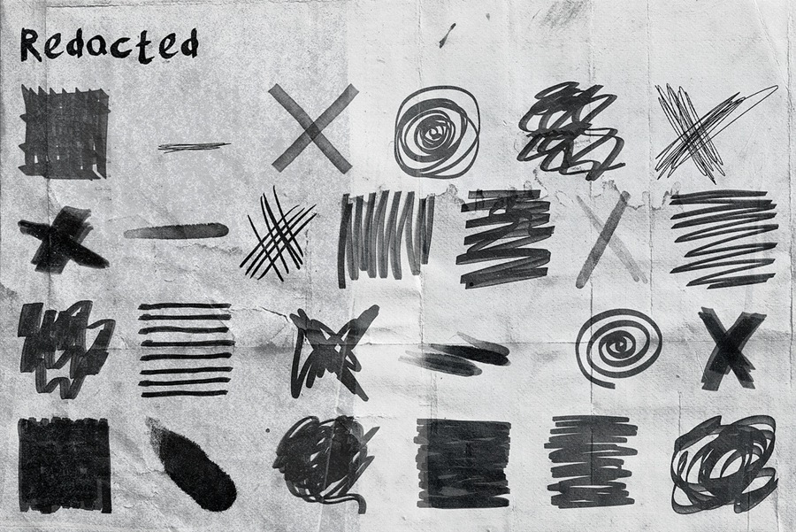 1000个嘻哈前卫摇滚复古Y2K风街头涂鸦手绘线条箭头图形PNG免抠图设计素材 Anti-Drawings Vol.1 , 第5张