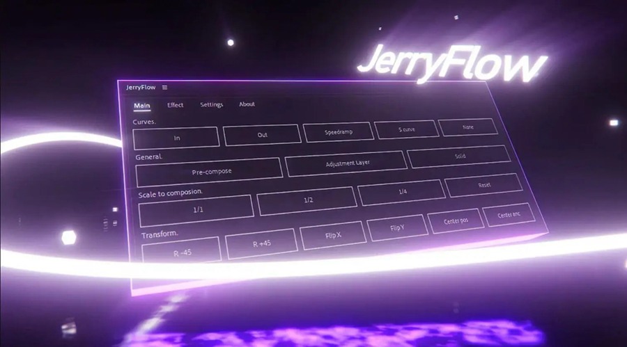 AE脚本：AE工作全流程简化快捷效率神器 JerryFlow – JryMedia , 第1张