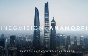 Lens Distortions 高质量大胆蓝色条纹变形光学镜镜头晕耀斑电影4K视频素材 Cineovision