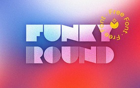 Funky Round 复古块面英文字体，免费可商用