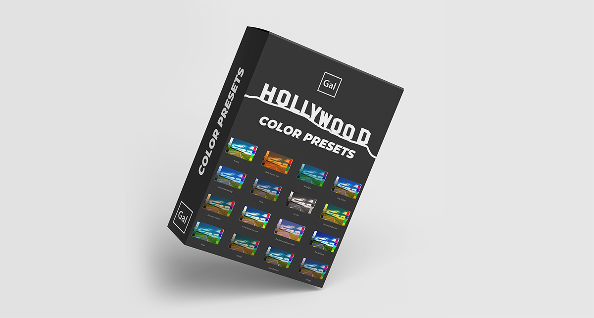 Premiere Gal 20部流行好莱坞电影彩色胶片LUTS调色预设包+PR预设 Hollywood Movie Color Preset LUT Pack 插件预设 第1张