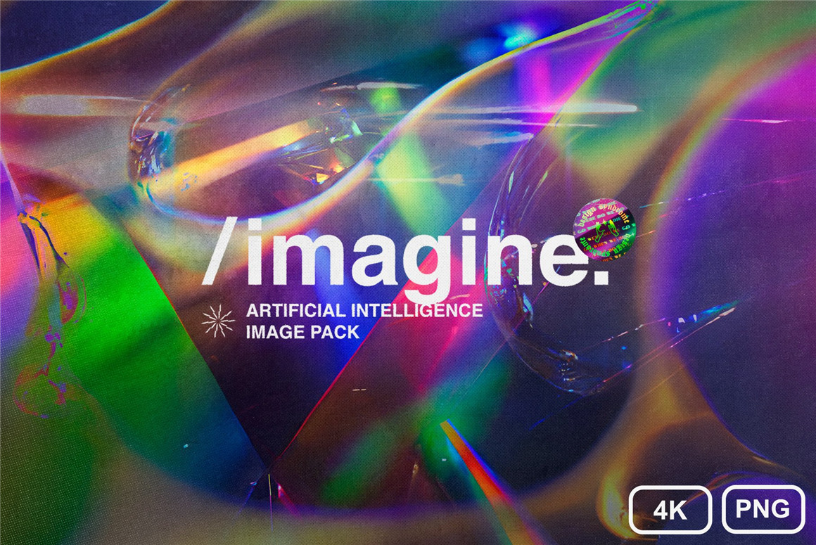 Design syndrome 100多张4K高分辨率未来主义抽象多彩海报封面背景图片素材包 Imagine Abstract AI pack 图片素材 第1张