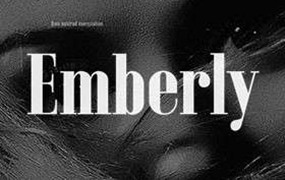 Emberly时尚杂志风英文字体，免费可商用