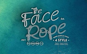Face Rope绳子装饰英文字体