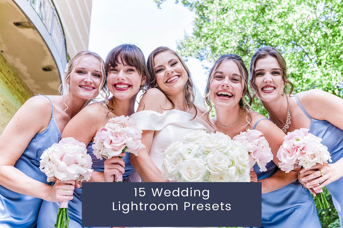 高级明亮欧美婚礼人像摄影后期调色Lightroom预设 15 Lightroom Presets für Hochzeiten 插件预设 第1张