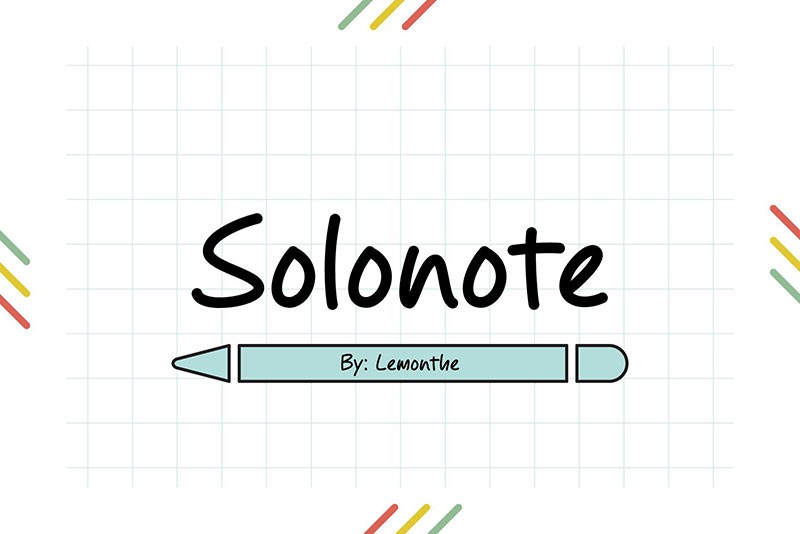 Solonote手写英文字体 设计素材 第1张