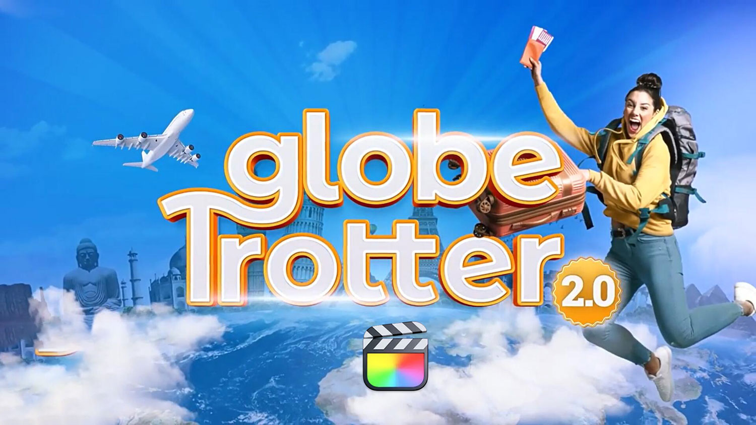 FCPX插件：旅行地图路线坐标旅拍Vlog视频元素包 Globe Trotter 2.0 , 第1张