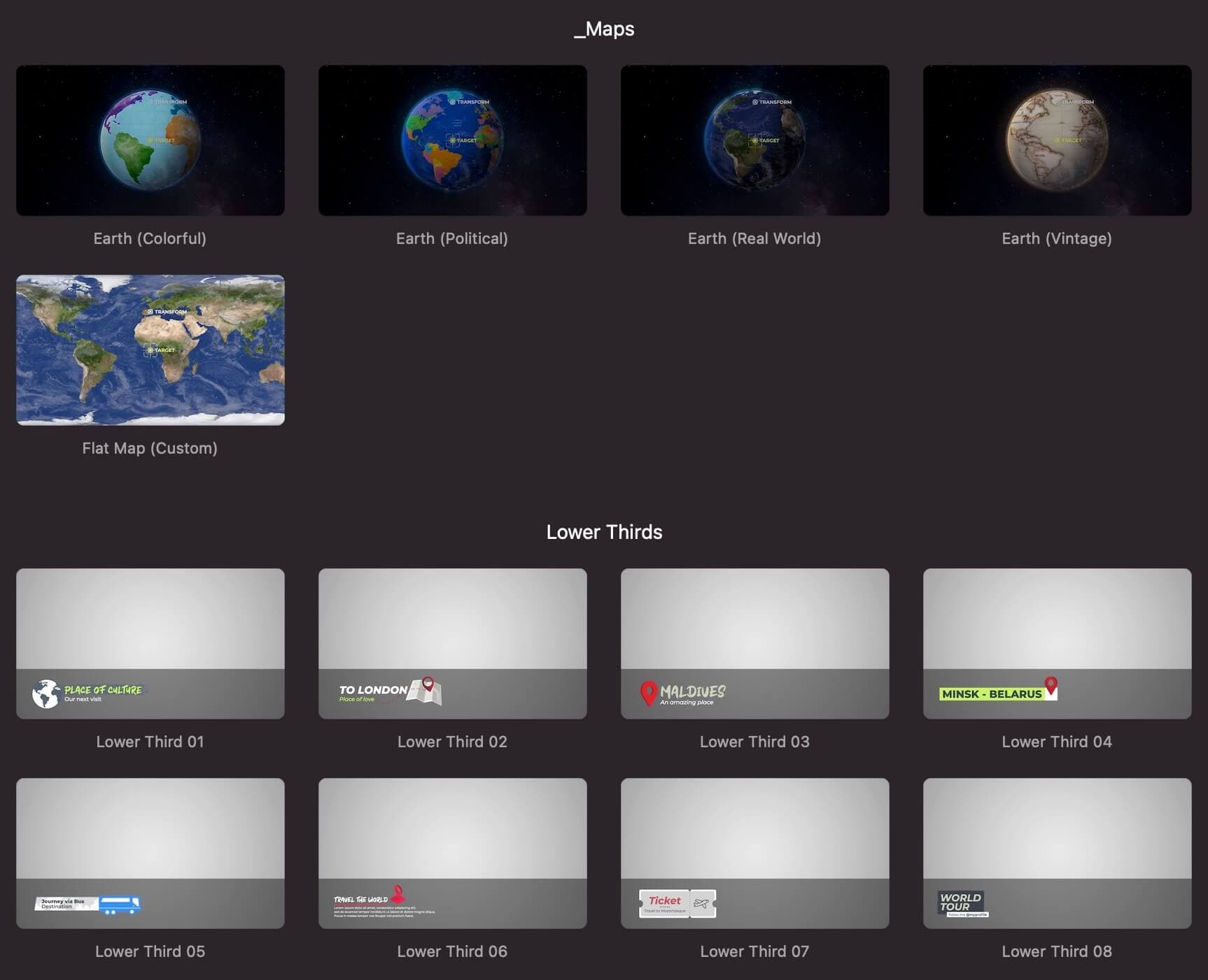 FCPX插件：旅行地图路线坐标旅拍Vlog视频元素包 Globe Trotter 2.0 , 第2张