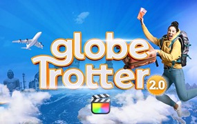 FCPX插件：旅行地图路线坐标旅拍Vlog视频元素包 Globe Trotter 2.0
