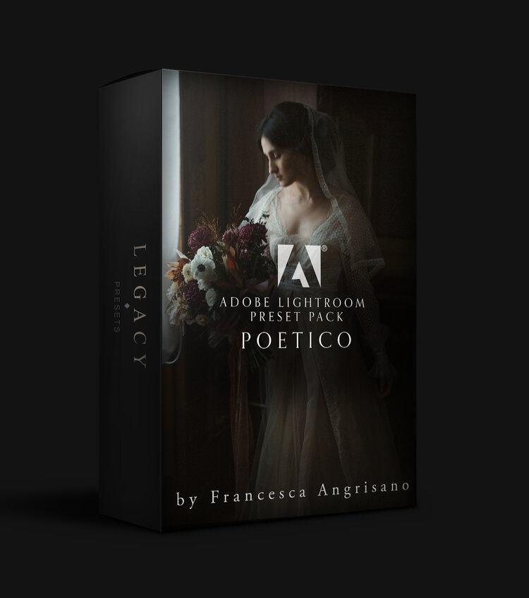 LR/PS预设-传统婚礼人像柔和氛围Lightroom预设 Legacy Presets-Francesca Angrisano-Poetico 插件预设 第1张