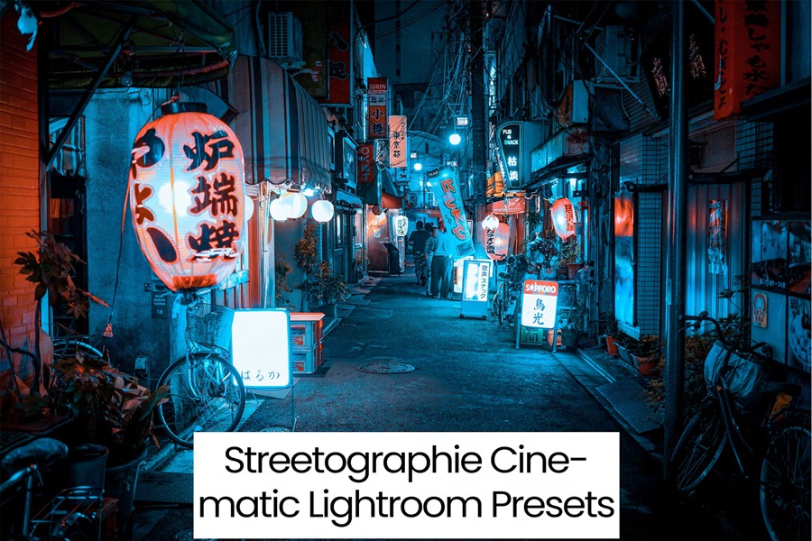 赛博朋克电影复古空间摄影后期调色Lightroom预设 Streetographie Filmmusik Lightroom Presets 插件预设 第1张