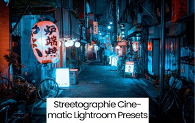 赛博朋克电影复古空间摄影后期调色Lightroom预设 Streetographie Filmmusik Lightroom Presets