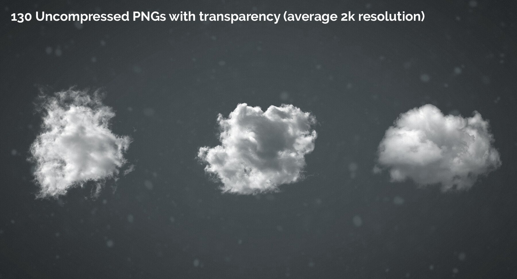 Photoshop云朵白云灰尘烟雾PS笔刷2K分辨率透明云朵白云设计素材 , 第4张