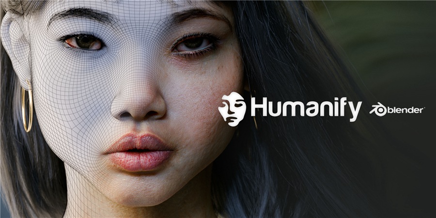 Blender插件：一键生成真实人体面部身体手脚皮肤着色器插件预设 Humanify + 视频教程 , 第1张