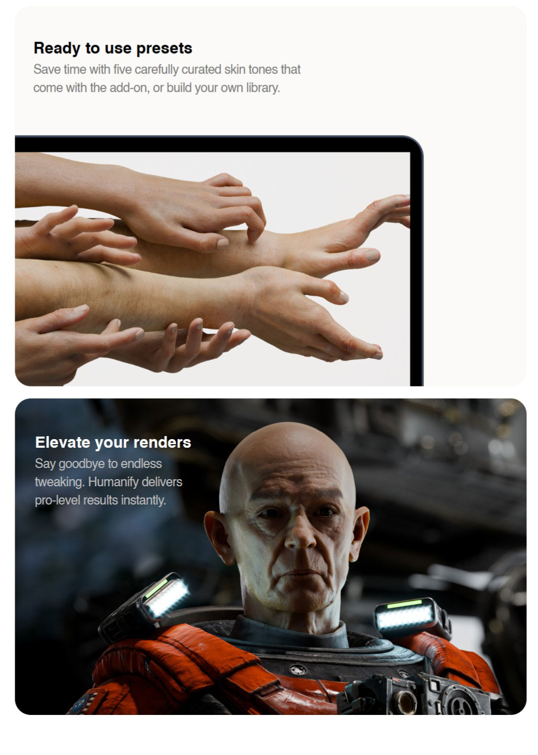 Blender插件：一键生成真实人体面部身体手脚皮肤着色器插件预设 Humanify + 视频教程 , 第13张