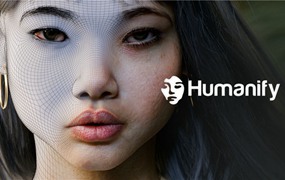 Blender插件：一键生成真实人体面部身体手脚皮肤着色器插件预设 Humanify + 视频教程