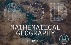 24个数理地理学测算图形AI矢量素材