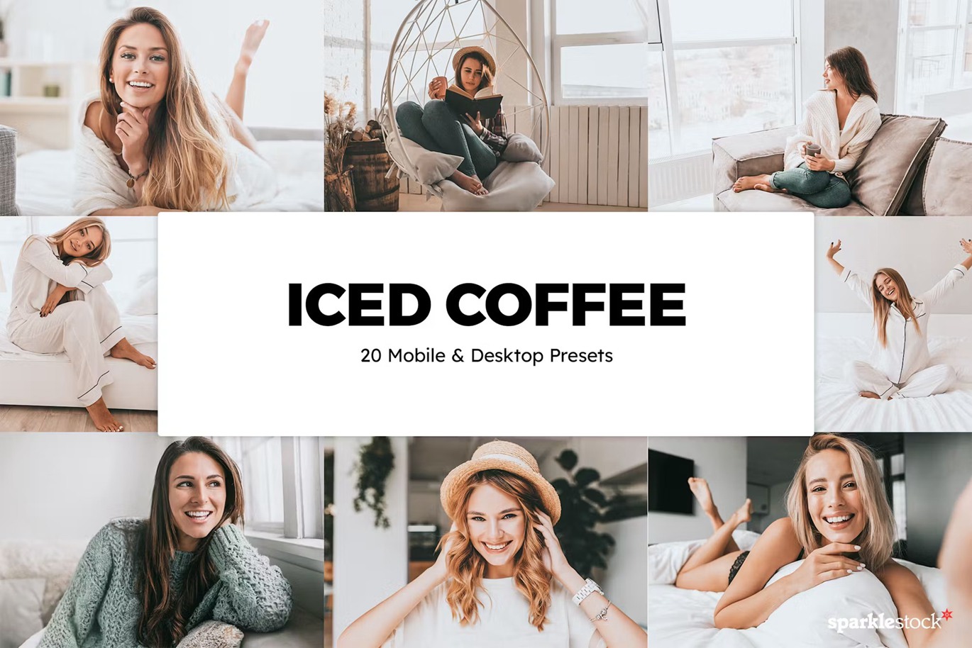 温馨舒适米色怀旧摄影后期Lightroom预设及电影调色LUT预设 20 Iced Coffee Lightroom Presets & LUTs 插件预设 第1张