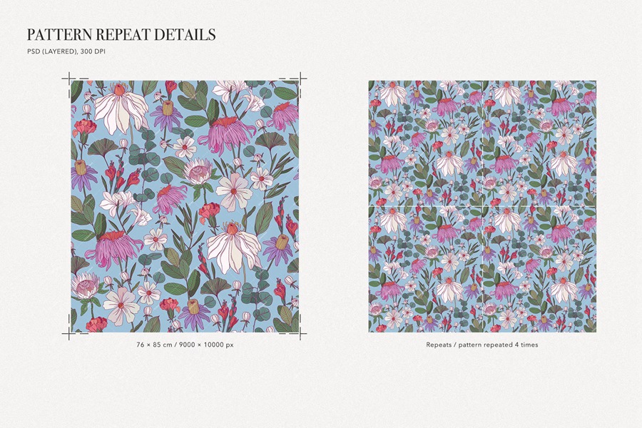 高品质植物花卉图形套装自然图案图形装饰家居纺织品、墙纸、包装、设计时装系列 Enigma. Floral Pattern and Graphics , 第3张