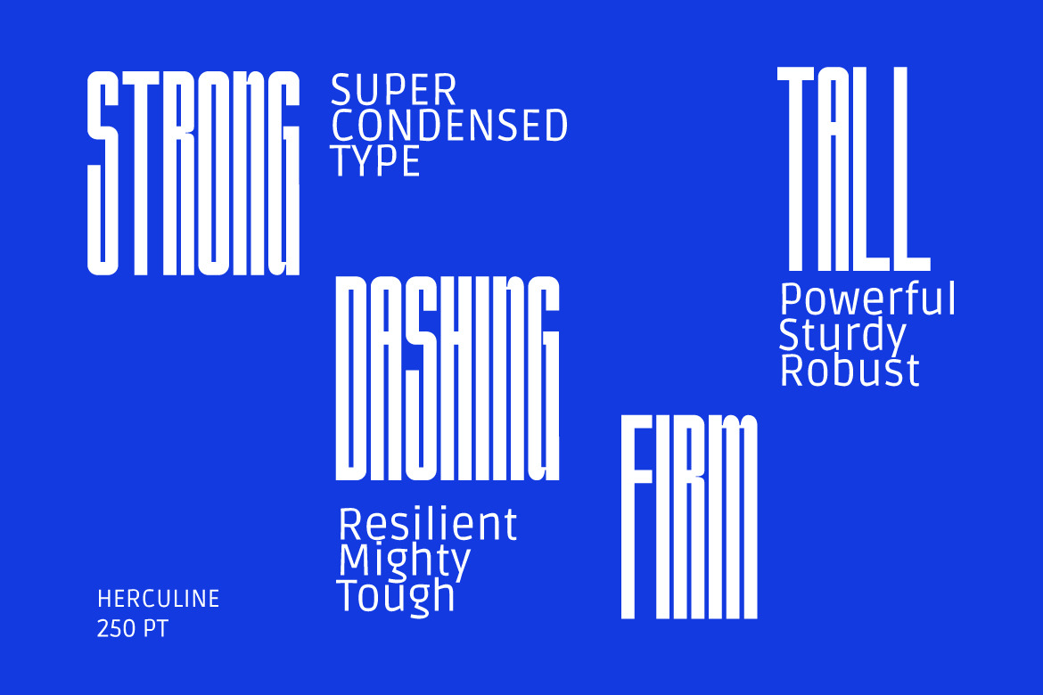 现代干净时尚超浓缩高耸海报设计无衬线装饰字体 Herculine - Condensed Font , 第5张