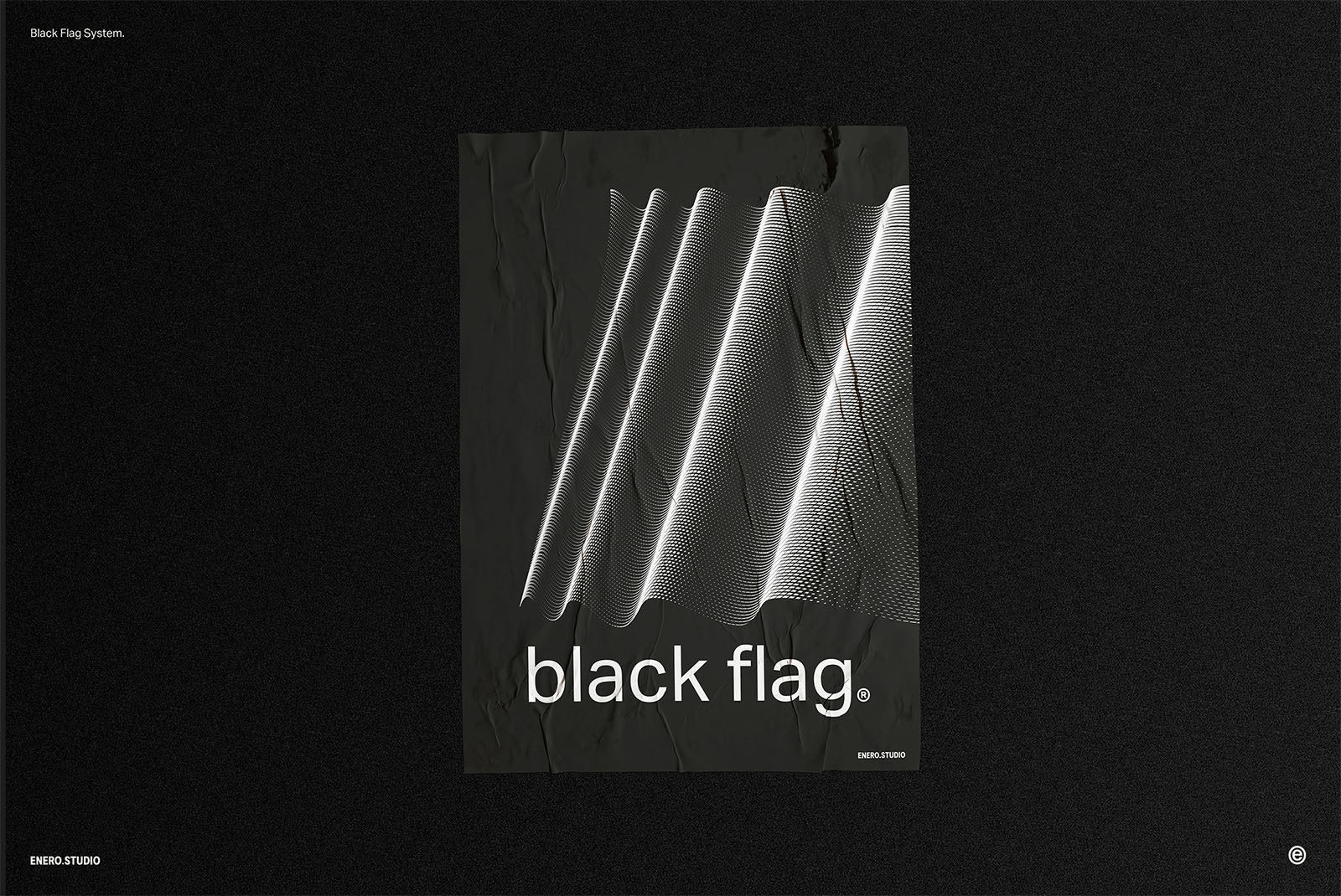 30款3D立体抽象艺术波浪线条网格旗帜AI矢量插画插图图形海报背景设计套装Black Flag Vector Pack , 第2张