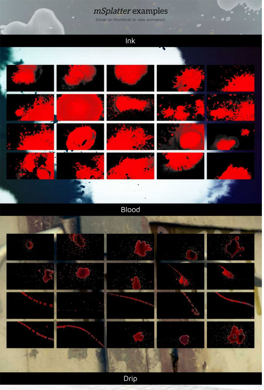 100组4K高清水墨血液飞溅特效合成视频素材 MotionVFX mSplatter , 第2张