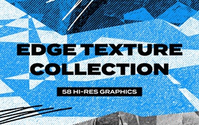 110+复古粗糙条纹颗粒岩石纹理碎片涂鸦PNG叠加背景肌理元素+PS笔刷设计套装Edge Texture Collection