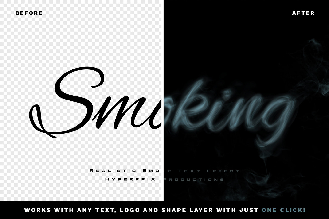 高质量迷幻鬼魅逼真的烟雾字体特效PSD模板素材 Realistic Smoke Text Effect 图片素材 第2张